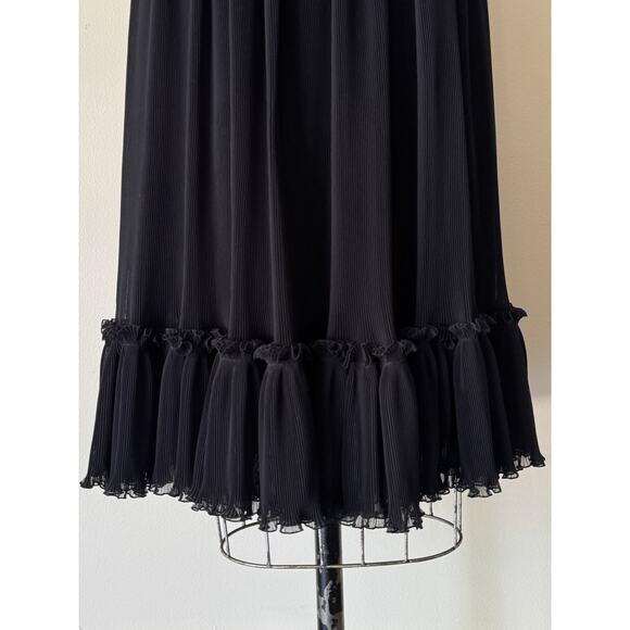 1970s Garfinckel’s Accordion Pleat Ruffle Hem Skirt - Picture 4 of 4